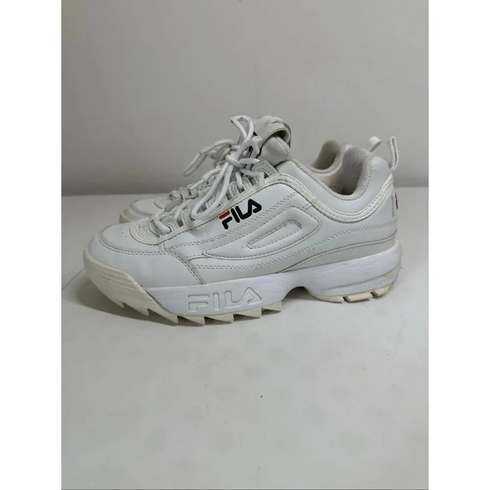 Fila Disruptor II Premium White Sneaker White Women’s Size 9 US See Description